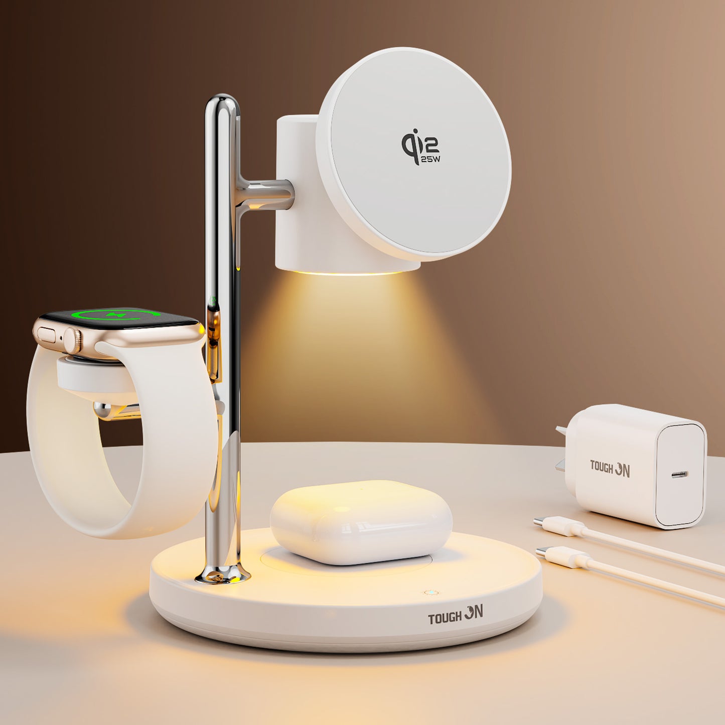 Tough On MagMore Qi2.2 25W 4-in-1 Wireless Charger