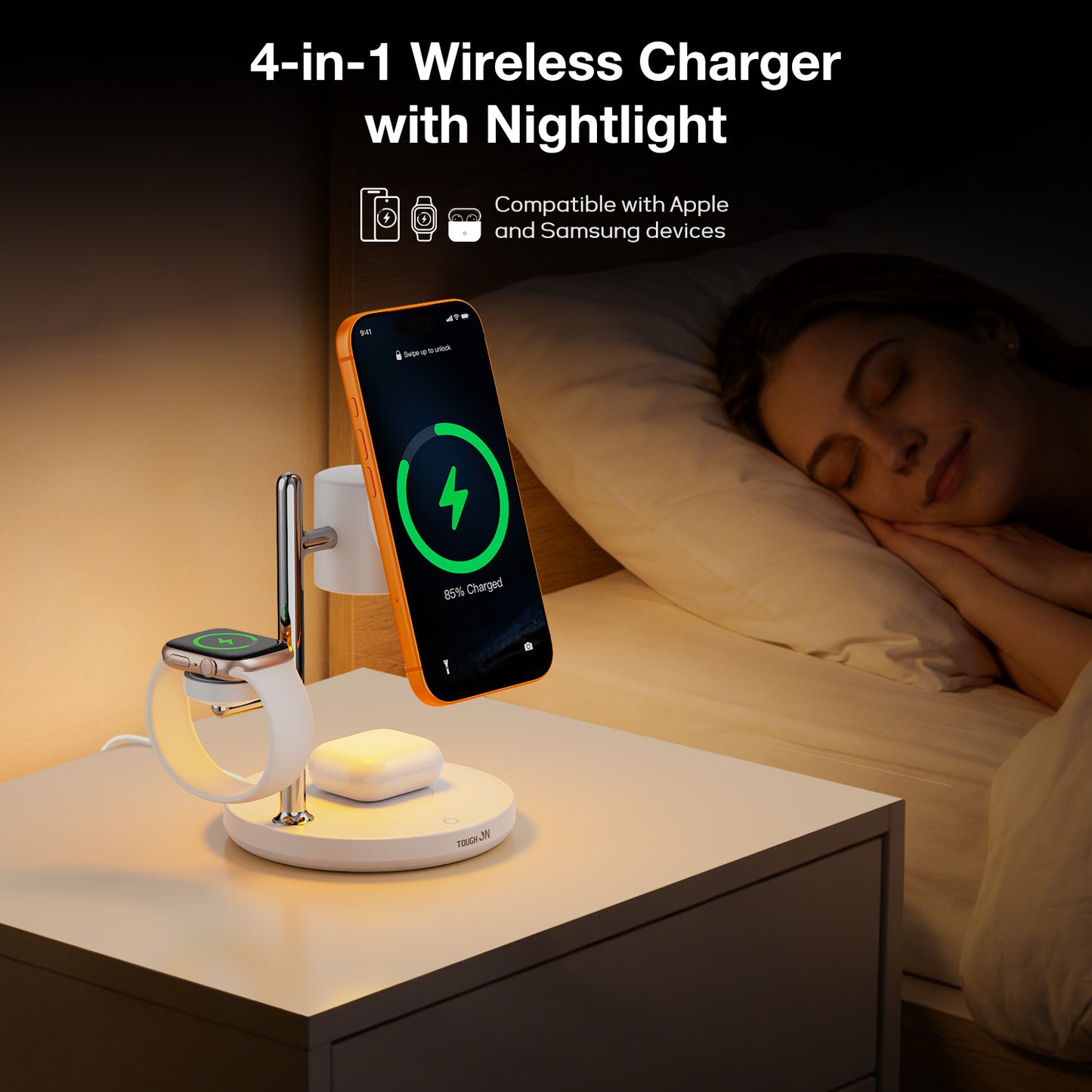Tough On MagMore Qi2.2 25W 4-in-1 Wireless Charger