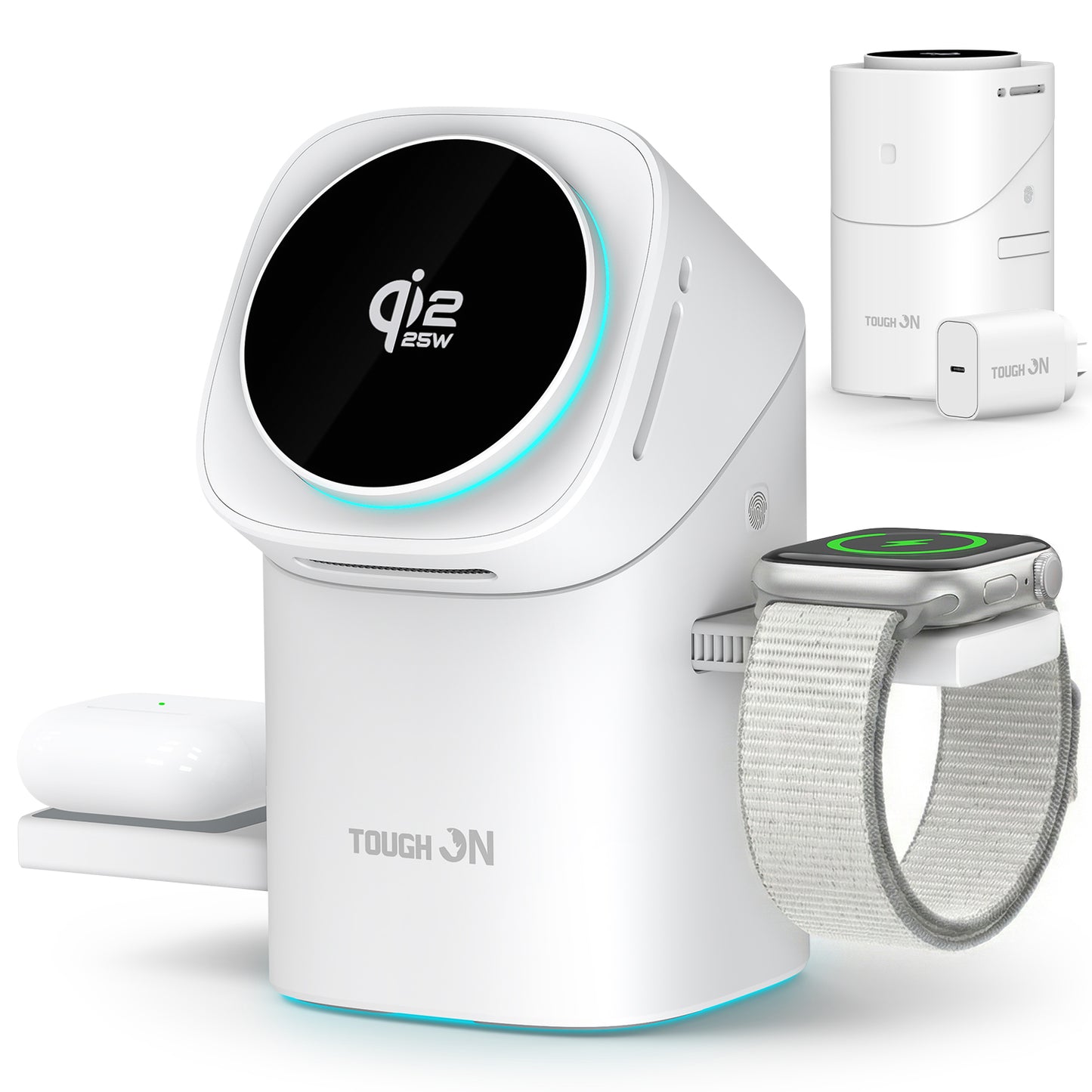 Tough On MagPro Qi2 25W 3-in-1 Wireless Charger