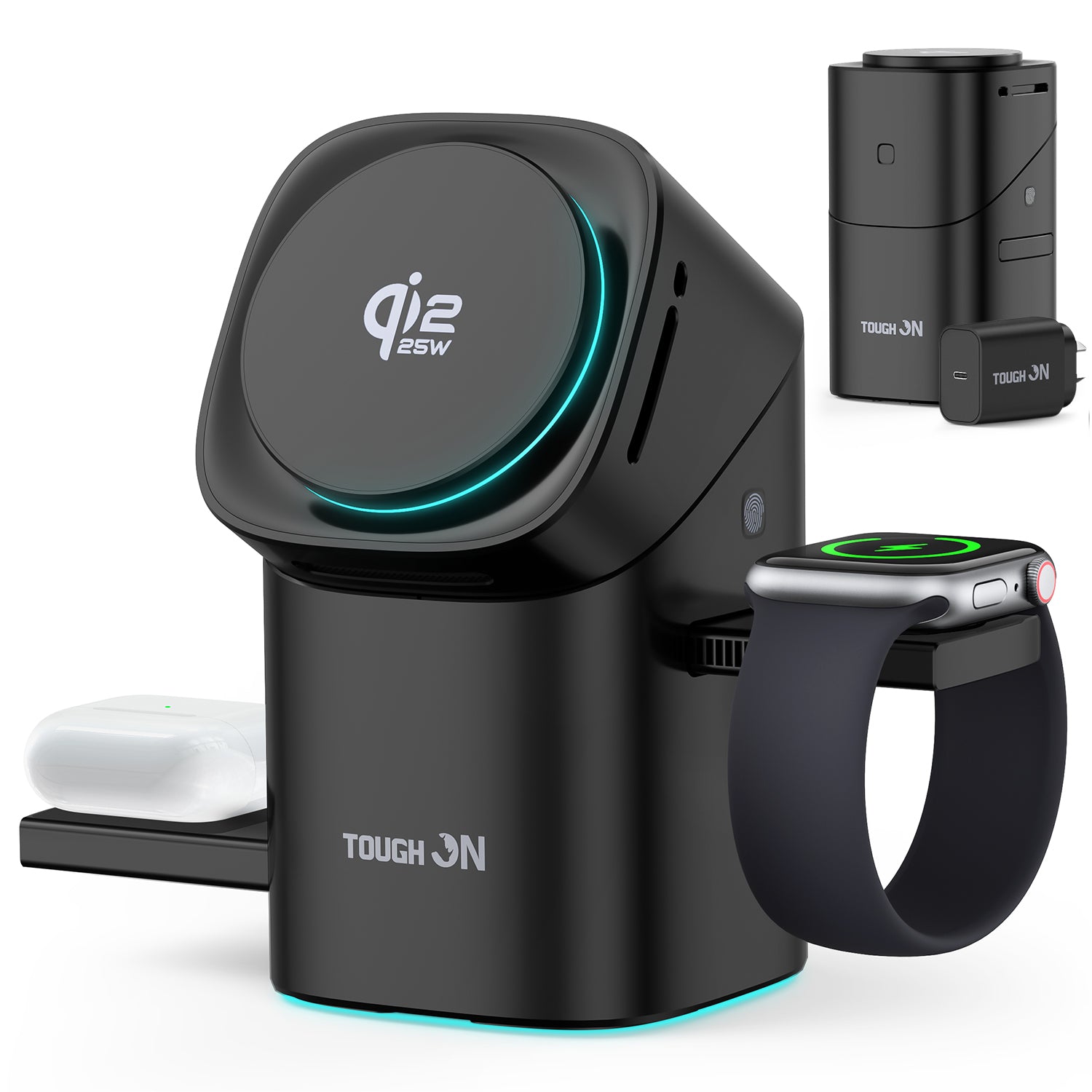 Tough On MagPro Qi2 25W 3-in-1 Wireless Charger