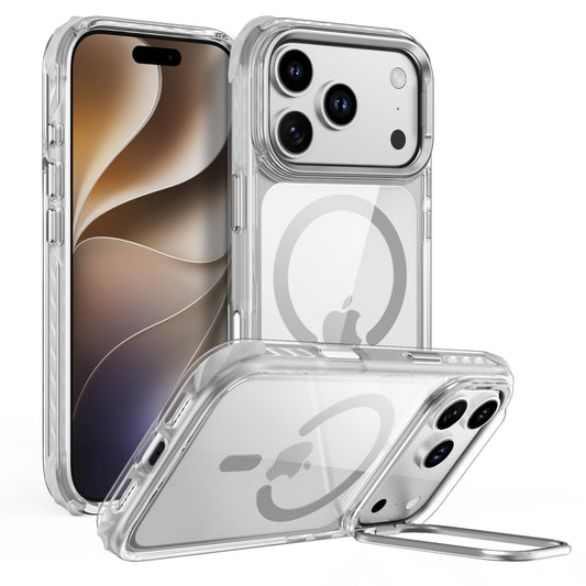 Tough On Magnetic Case with Camera Stand for iPhone-Clear