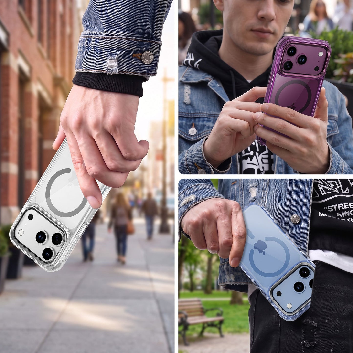 Tough On Magnetic Case with Camera Stand for iPhone