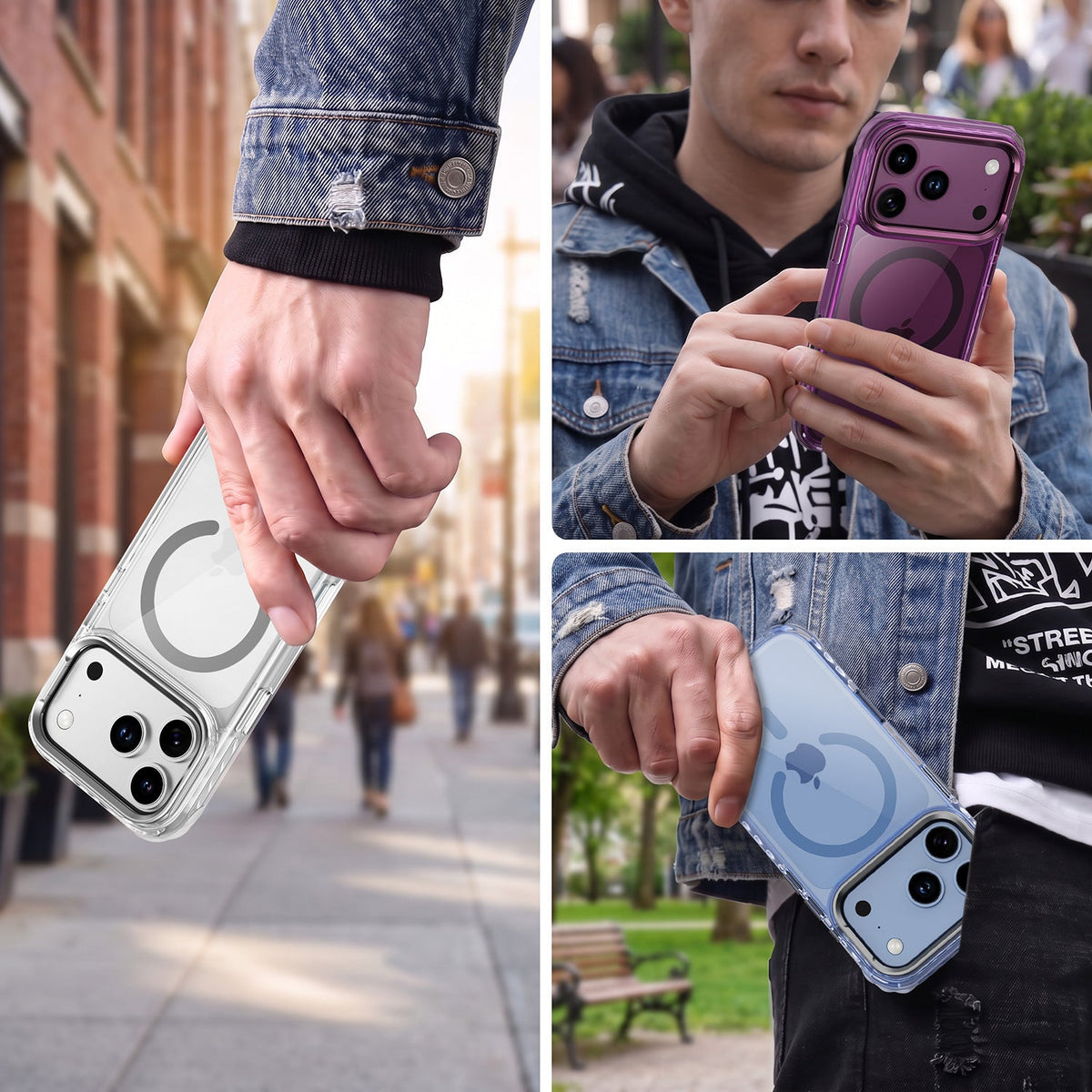 Tough On Magnetic Case with Camera Stand for iPhone
