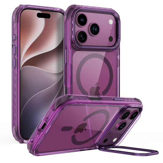Tough On Magnetic Case with Camera Stand for iPhone-Wine
