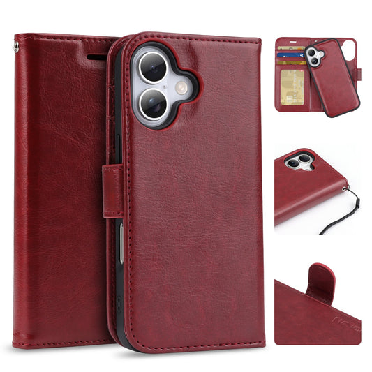 Tough On Magnetic Detachable Leather Case for iPhone 17 Series