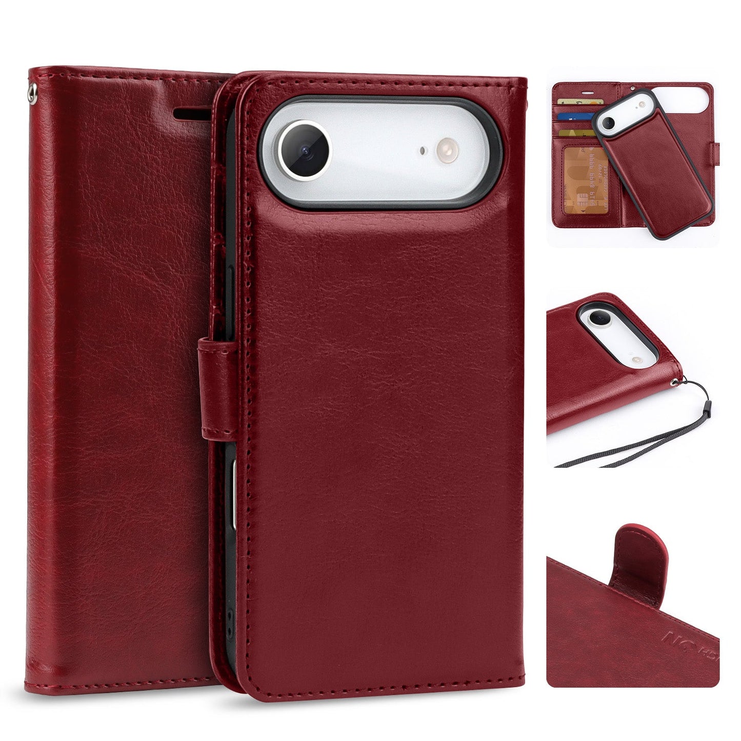 Tough On Magnetic Detachable Leather Case for iPhone 17 Series