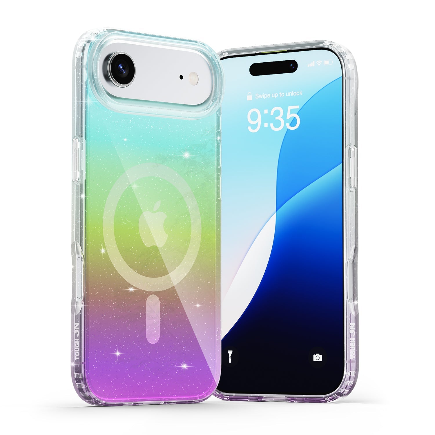 Tough On No Yellow Glitter Iridescent Case with MagSafe for iPhone 17 Series-2
