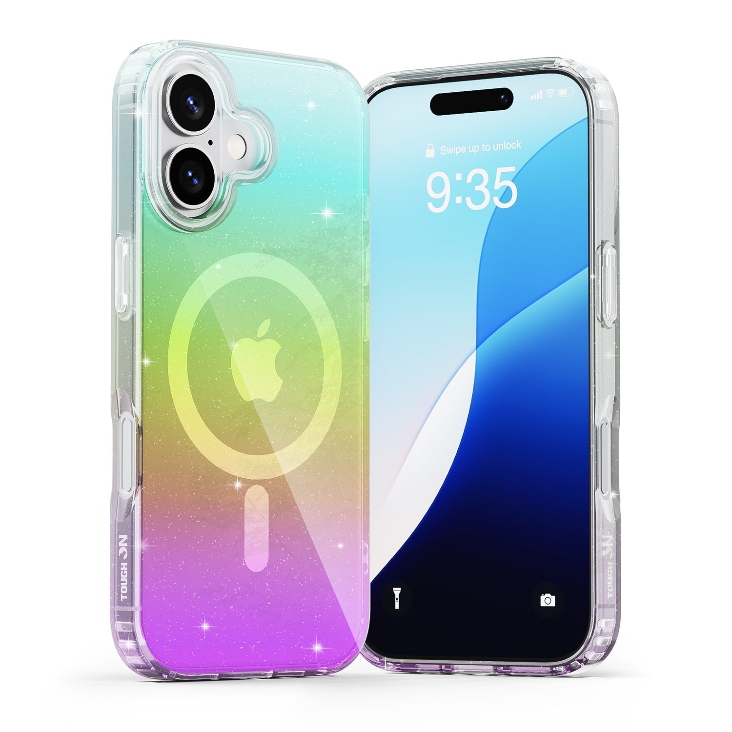 Tough On No Yellow Glitter Iridescent Case with MagSafe for iPhone 17 Series-3