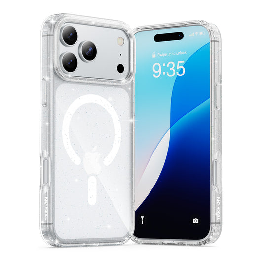 Tough On anti-yellowing glitter iridescent MagSafe case for iPhone
