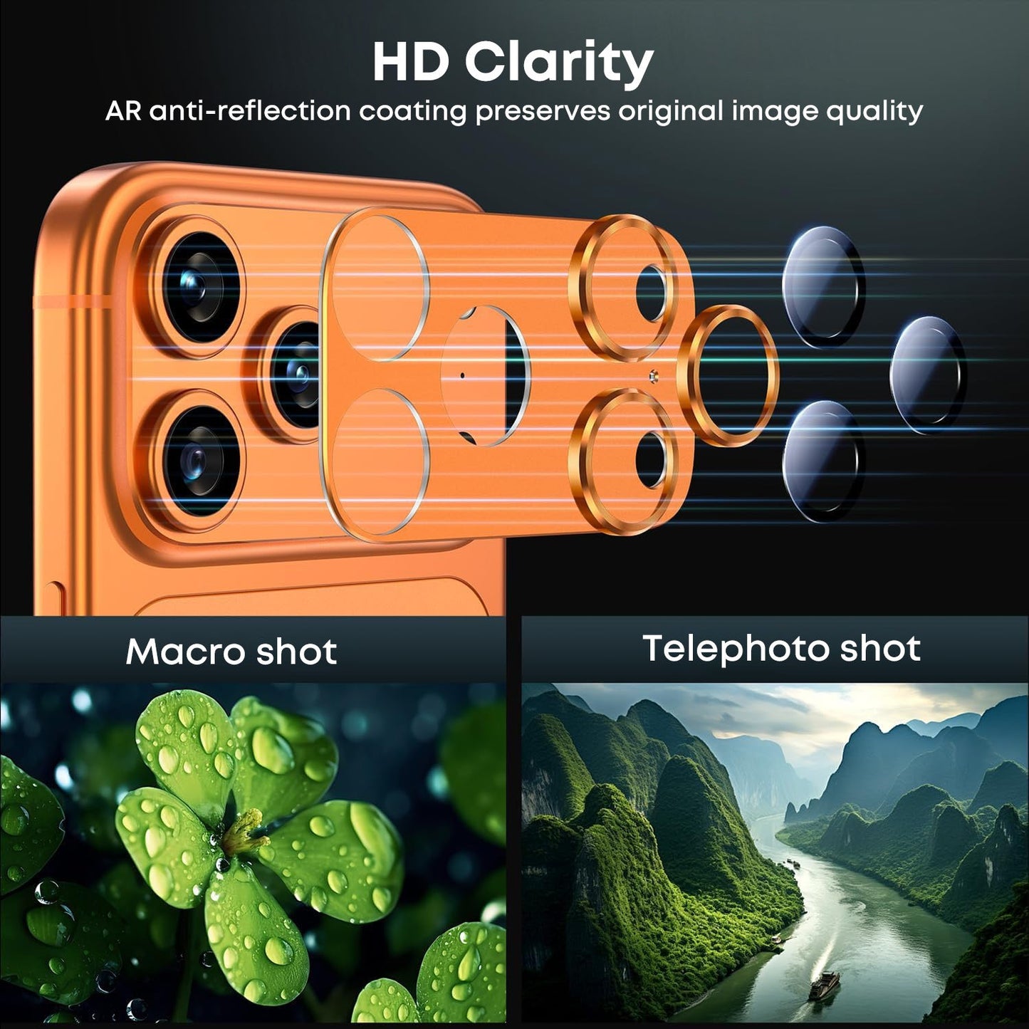 Tough On Rear Camera Protector Matte Metal for iPhone 17 Series