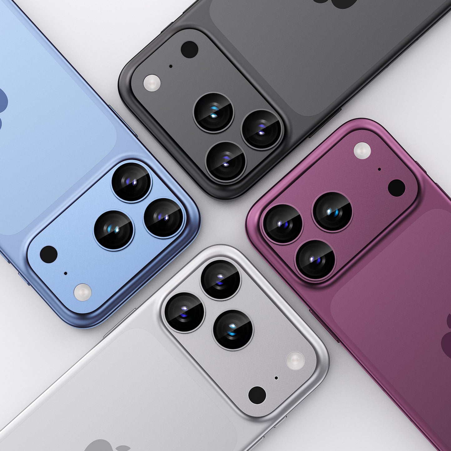 Tough On Rear Camera Protector Matte Metal for iPhone