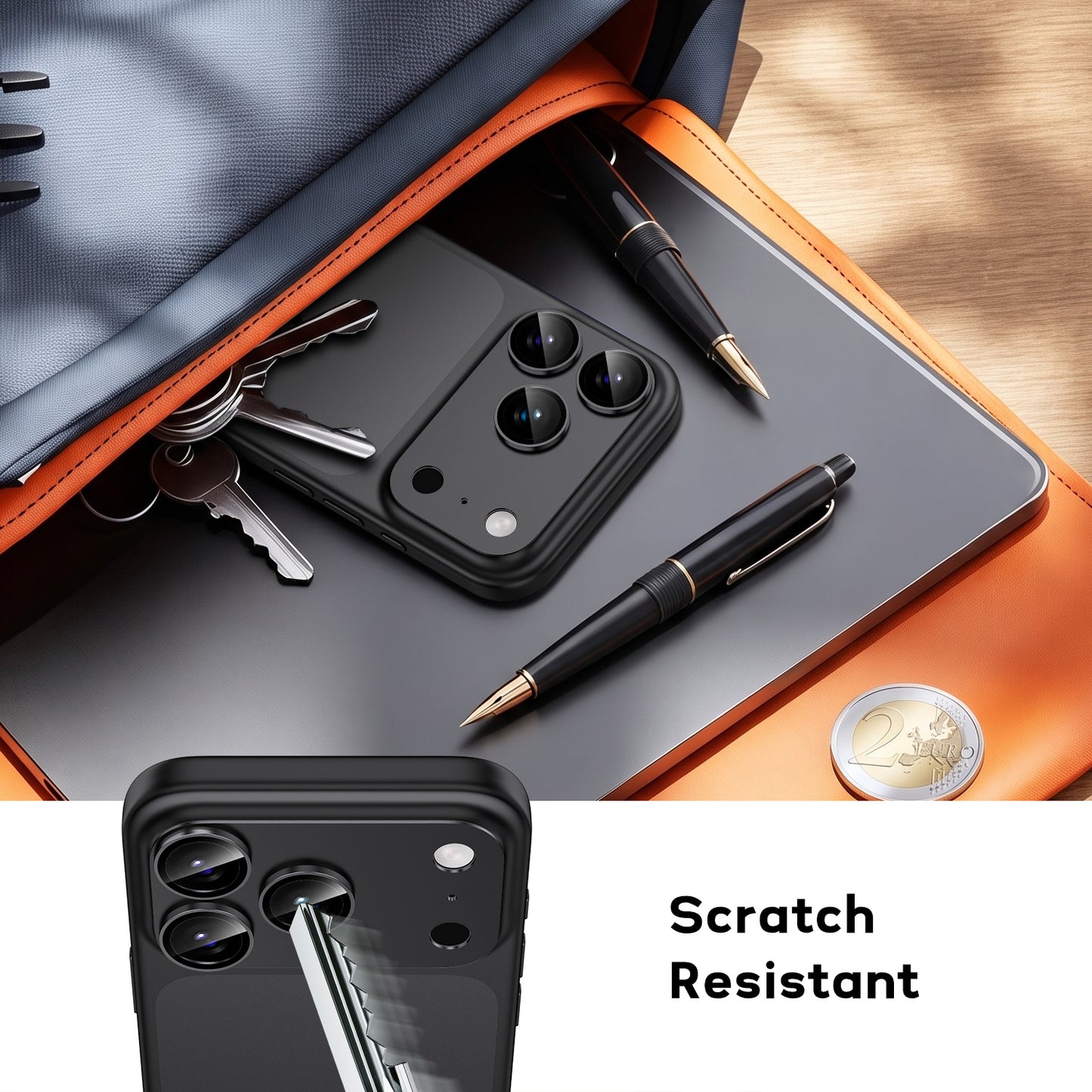 Tough On Rear Camera Protector Matte Metal for iPhone