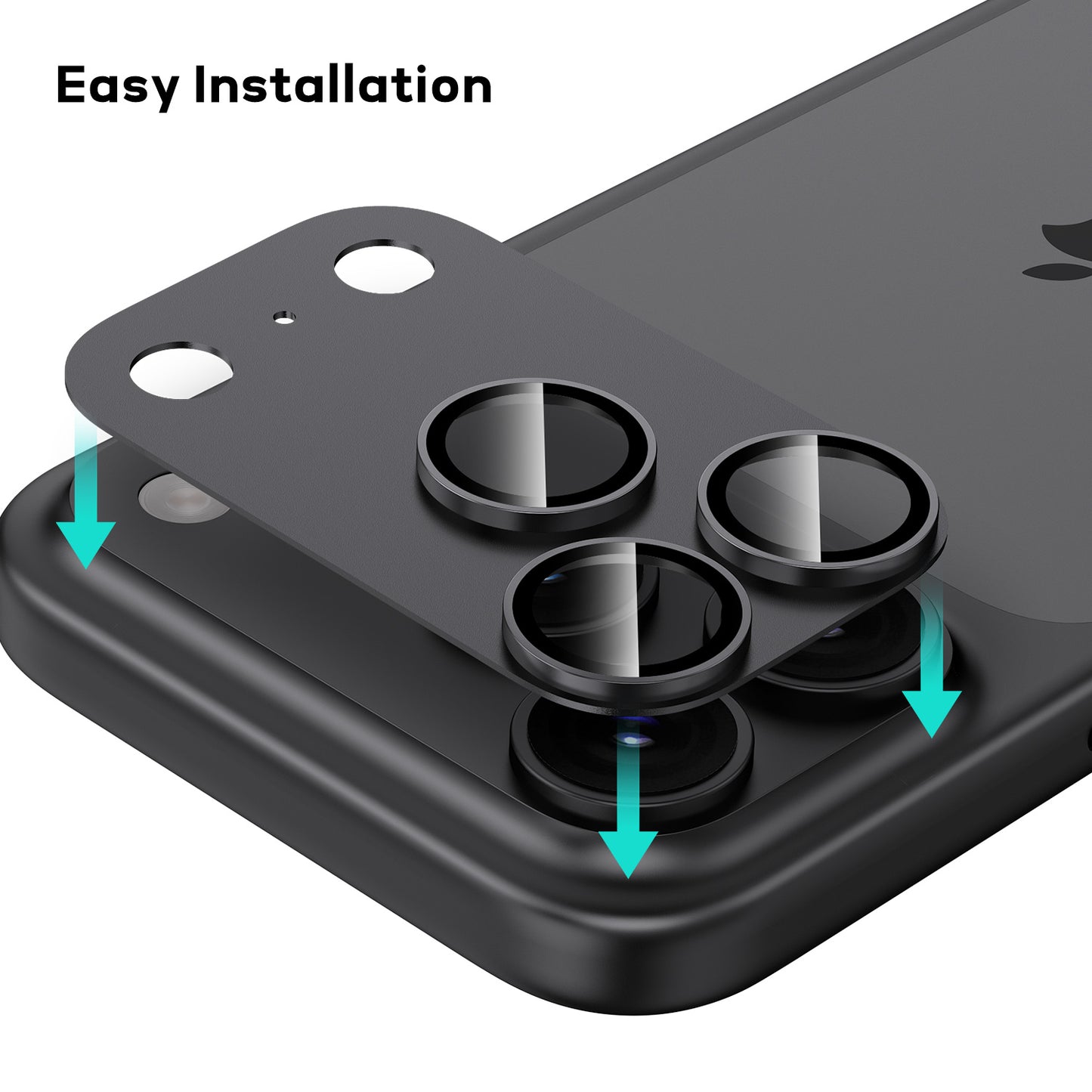 Tough On Rear Camera Protector Matte Metal for iPhone