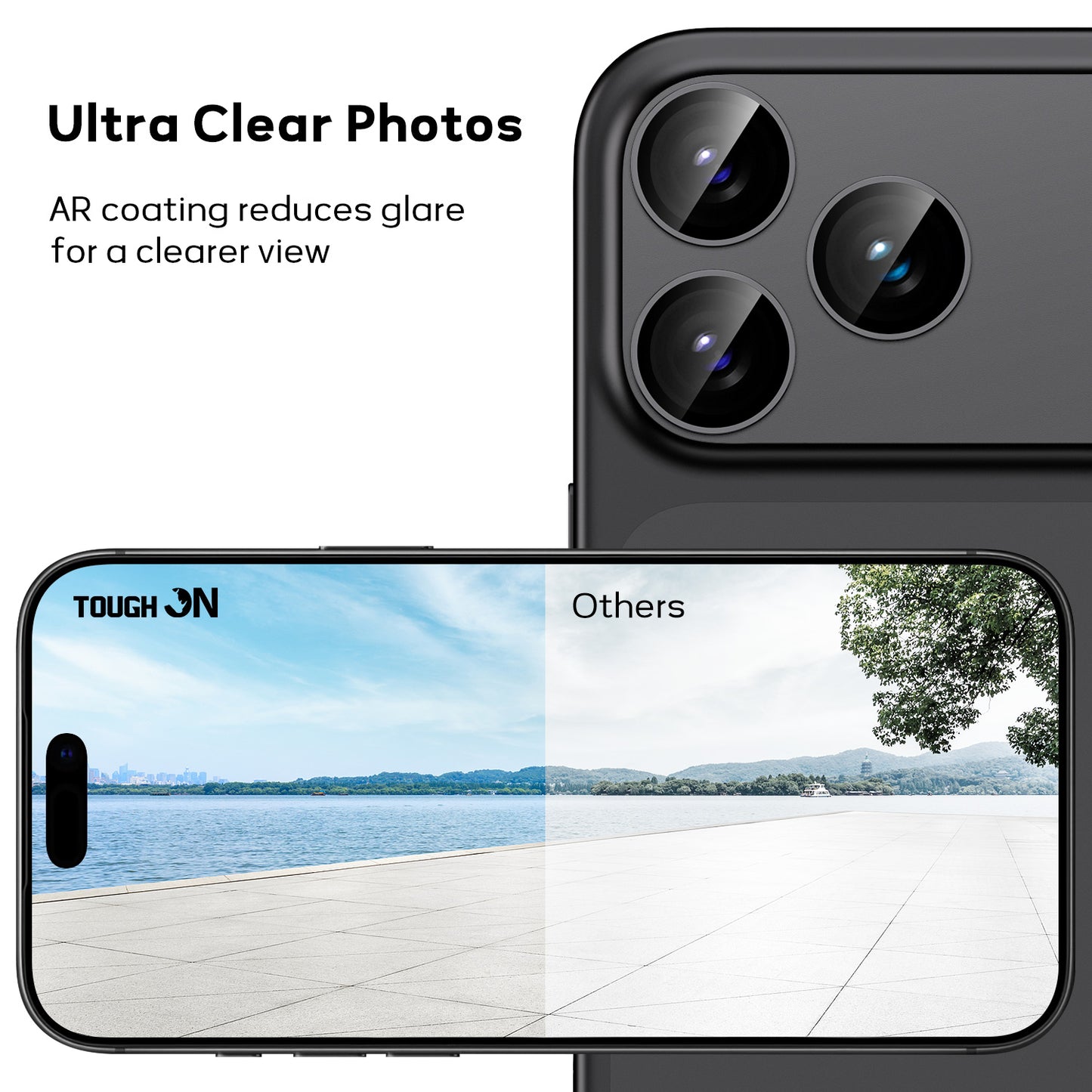 Tough On Rear Camera Protector Matte Metal for iPhone