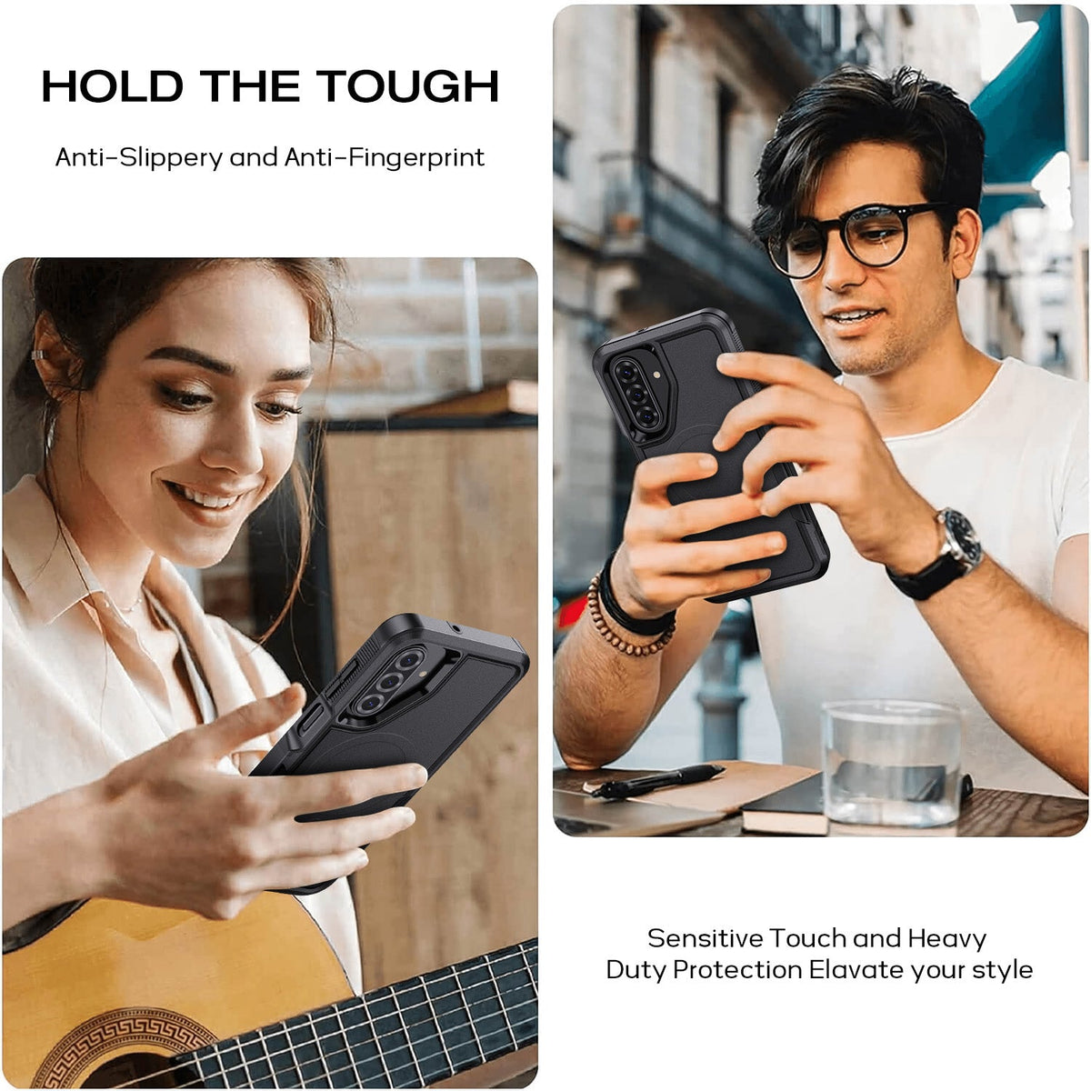 Tough On Samsung Galaxy A17/A16 Case with MagSafe Heavy Armor Black