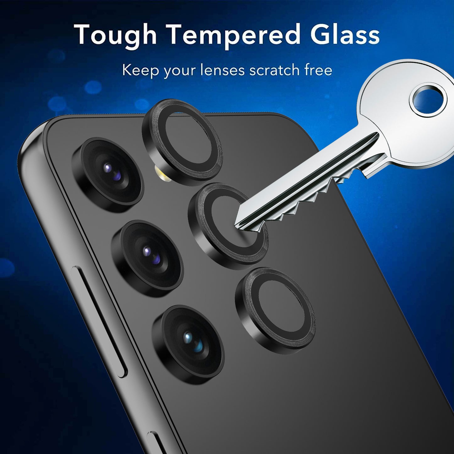 Tough On Samsung Galaxy S24 FE 5G Camera Lens Protector Tempered Glass Black