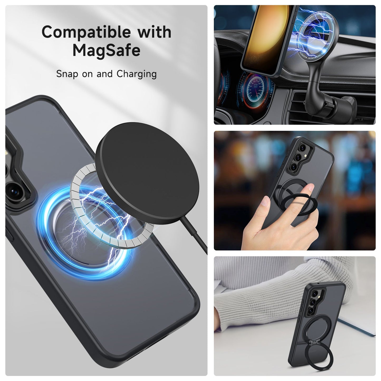 Tough On Samsung Galaxy S24 FE 5G Case 360° Rotate Stand With MagSafe