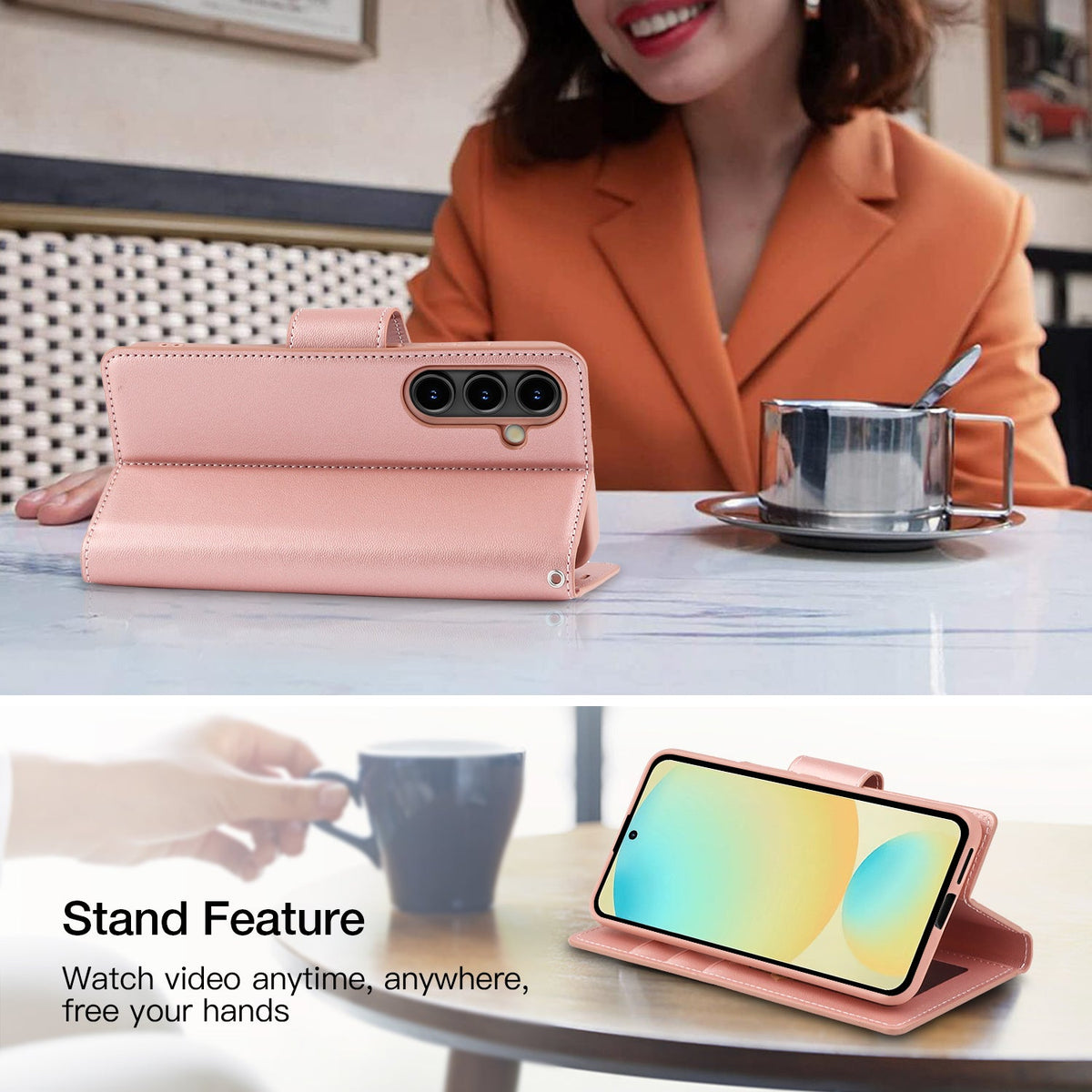 Tough On Samsung Galaxy S24 FE Flip Wallet Leather Case