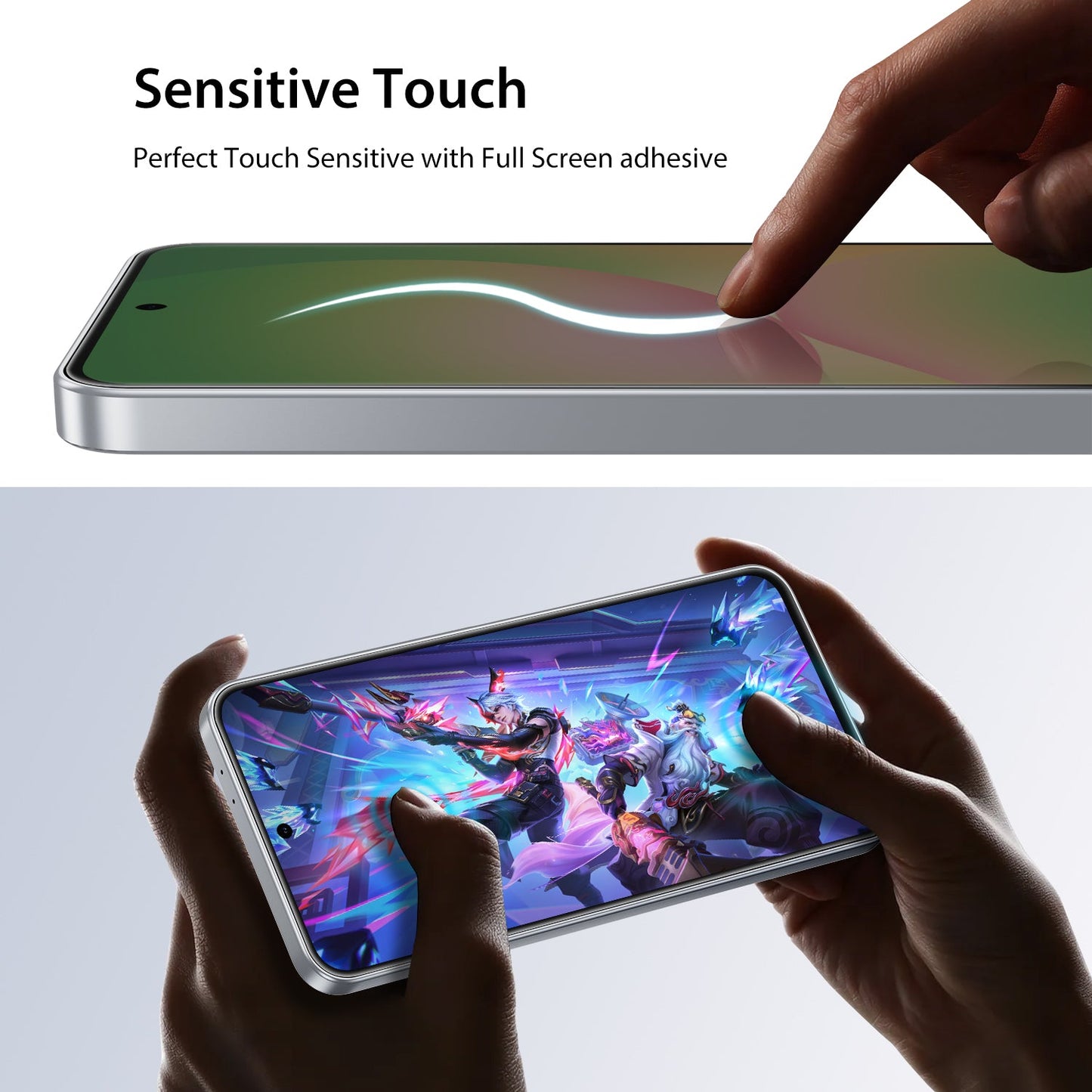 Tough On Samsung Galaxy S24 FE Tempered Glass Screen Protector Black