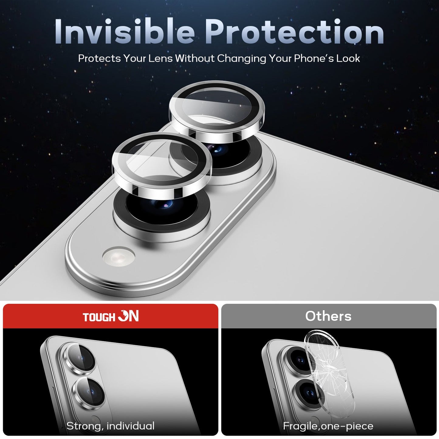 Tough On Samsung Galaxy S25 Edge Camera Lens Protector