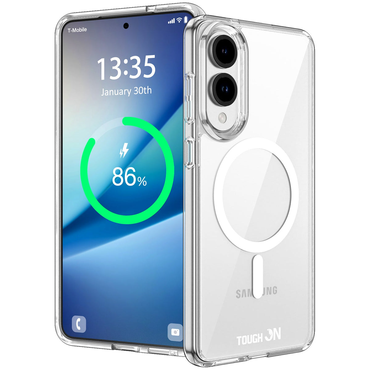 Tough On Samsung Galaxy S25 Edge Clear Case with MagSafe