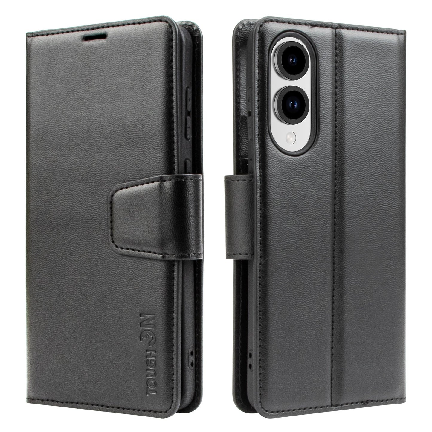 Tough On Samsung Galaxy S25 Edge Flip Wallet Leather Case Black