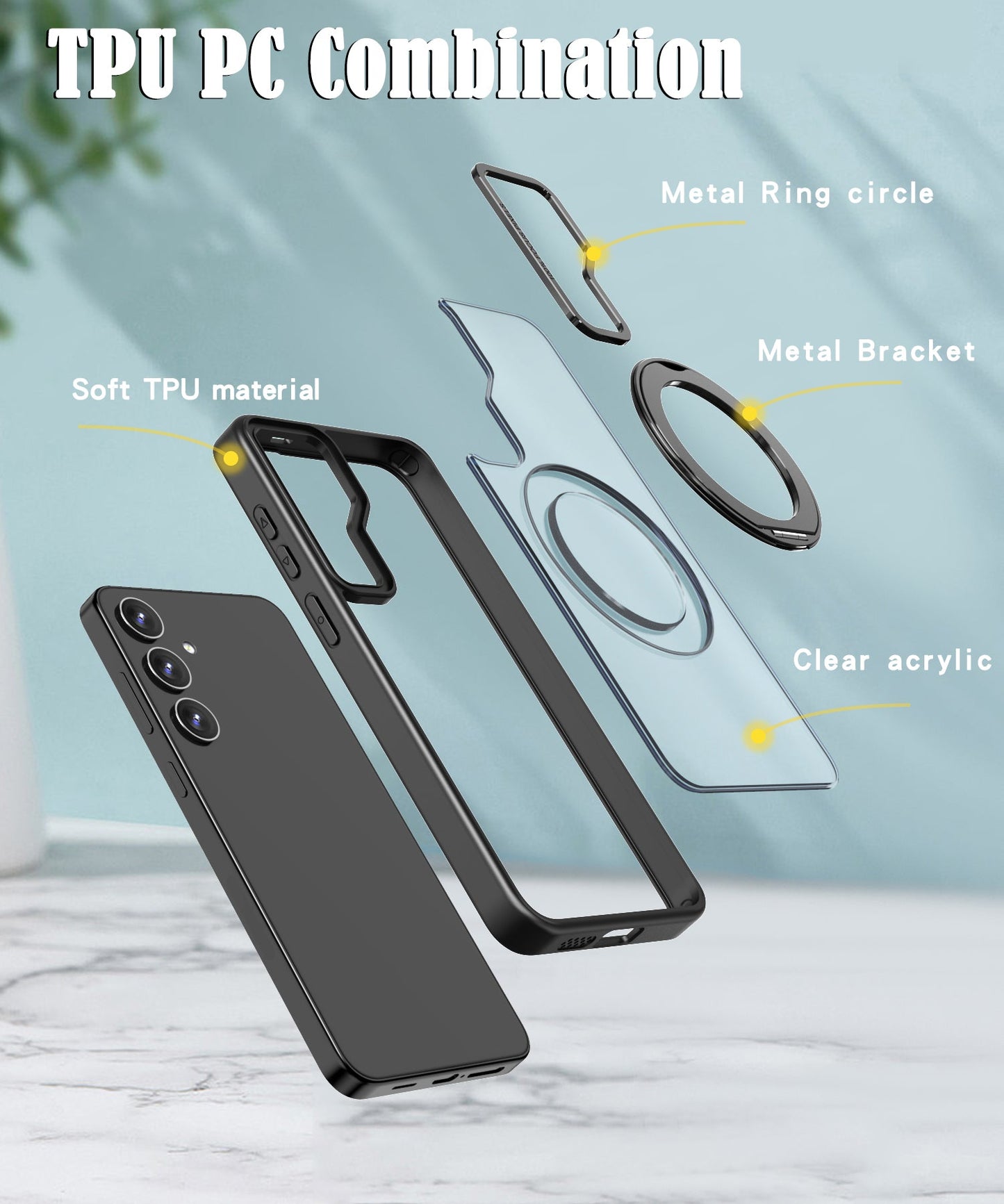 Tough On Samsung Galaxy S25 FE Case 360° Rotate Stand With MagSafe