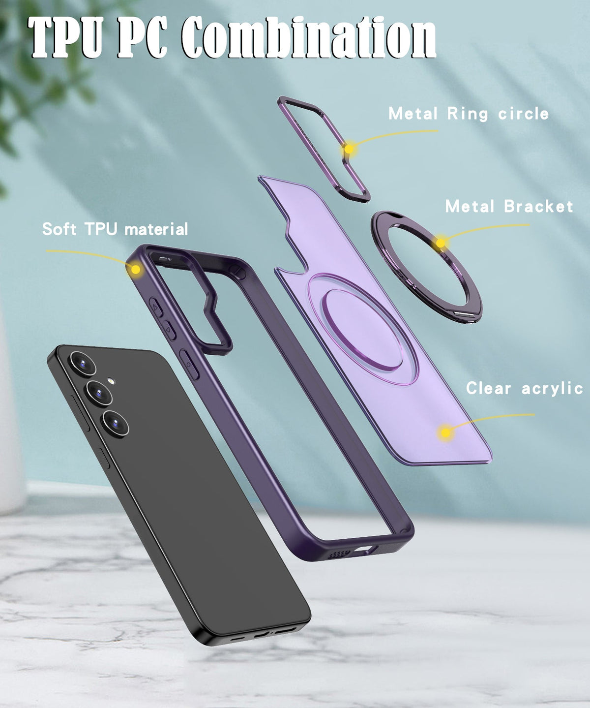 Tough On Samsung Galaxy S25 FE Case 360° Rotate Stand With MagSafe