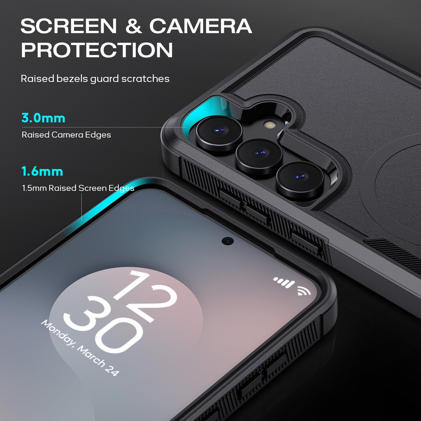 Tough On Samsung Galaxy S25 FE Case with MagSafe Heavy Armor Black