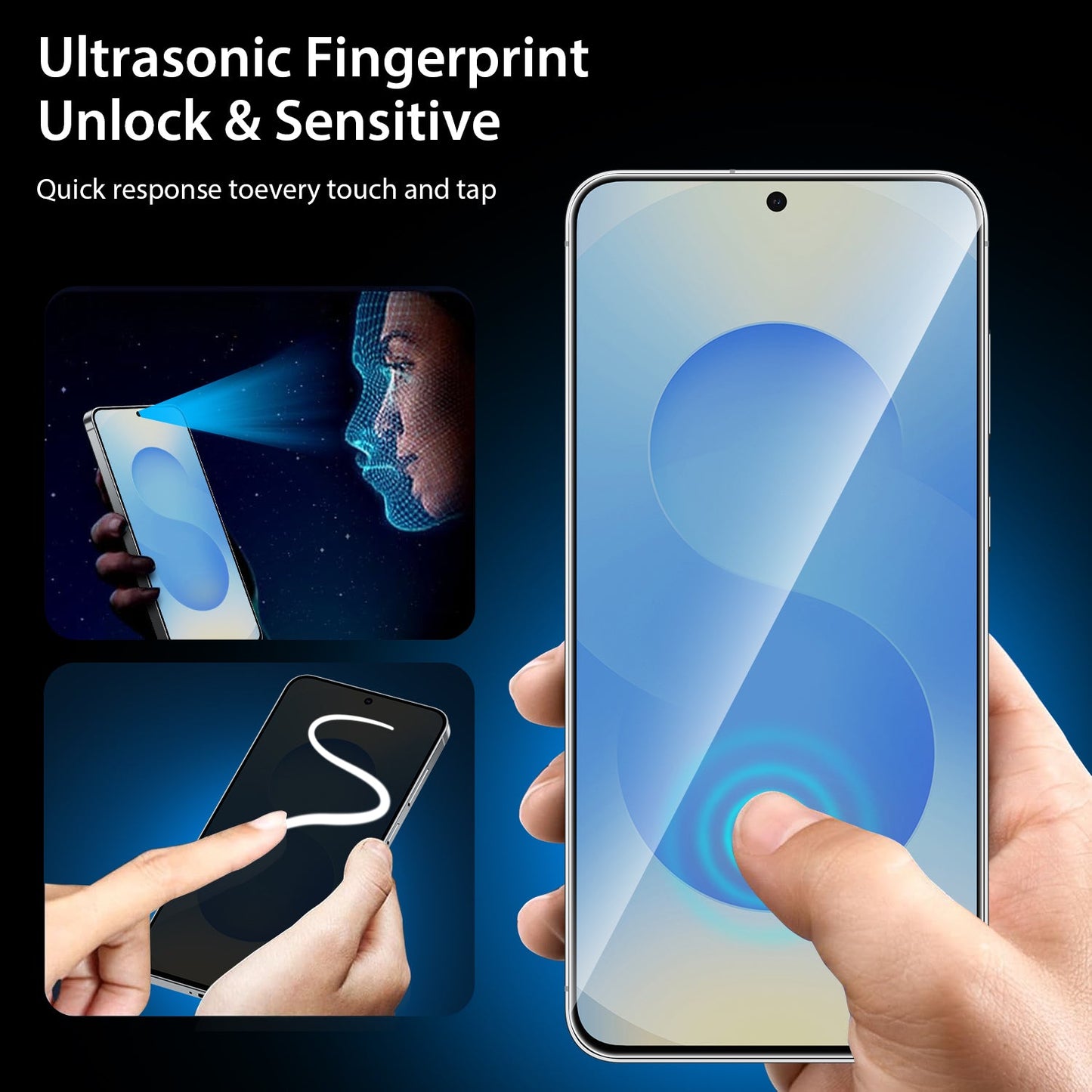 Tough On Samsung Galaxy S25 FE Full Tempered Glass Screen Protector