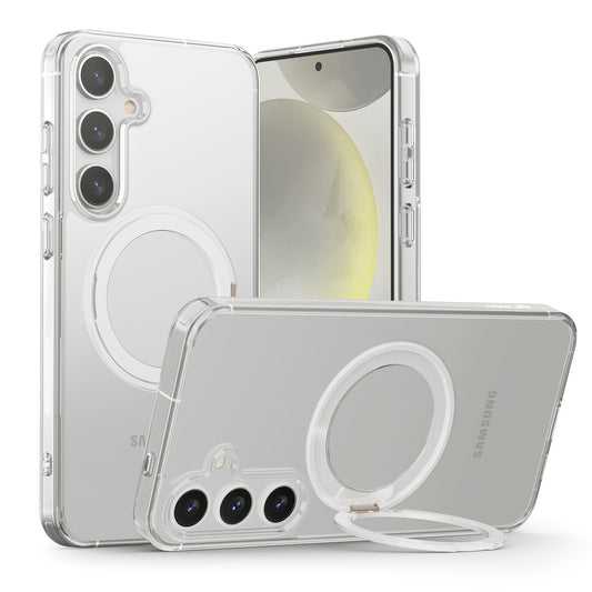 Tough On Samsung Galaxy S25 Plus Clear Case 360° Rotate Stand With MagSafe