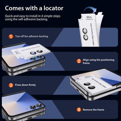 Tough On Samsung Galaxy Z Flip7 Camera Lens Protector Individual Ring