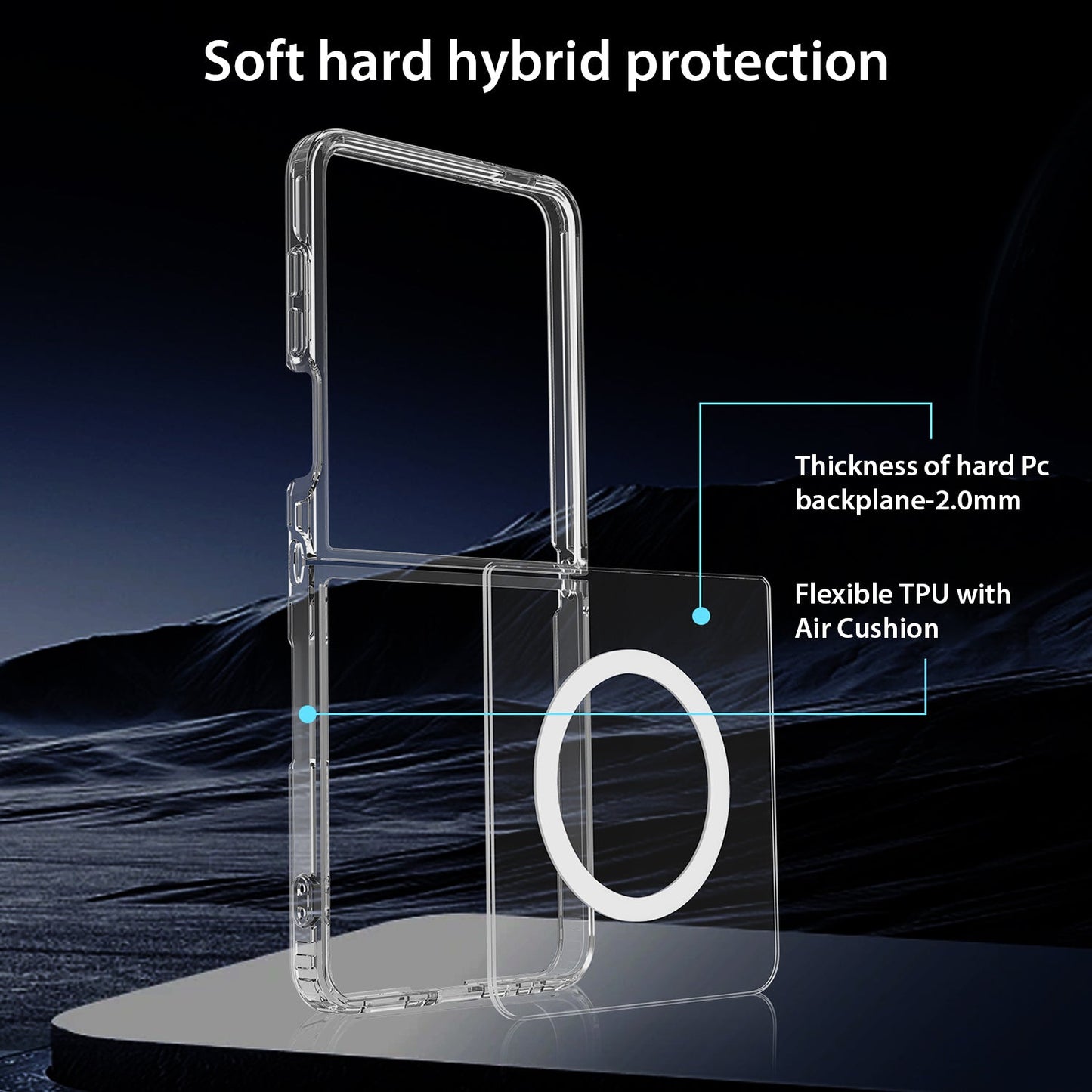 Tough On Samsung Galaxy Z Flip7 Case with MagSafe Clear Air