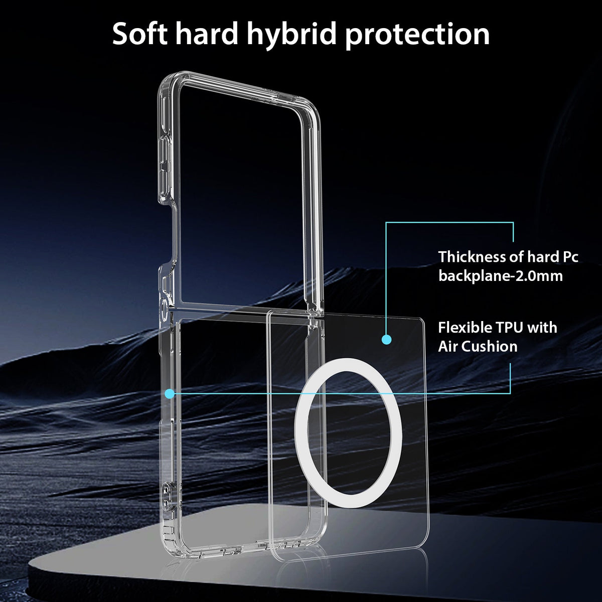 Tough On Samsung Galaxy Z Flip7 Case with MagSafe Clear Air
