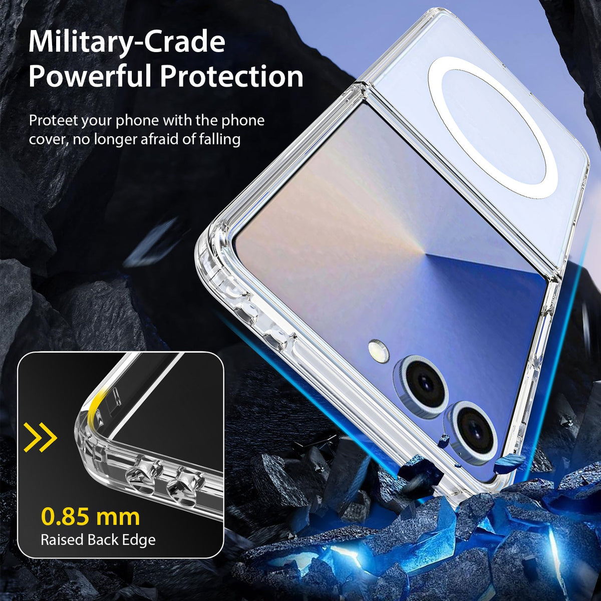 Tough On Samsung Galaxy Z Flip7 Case with MagSafe Clear Air