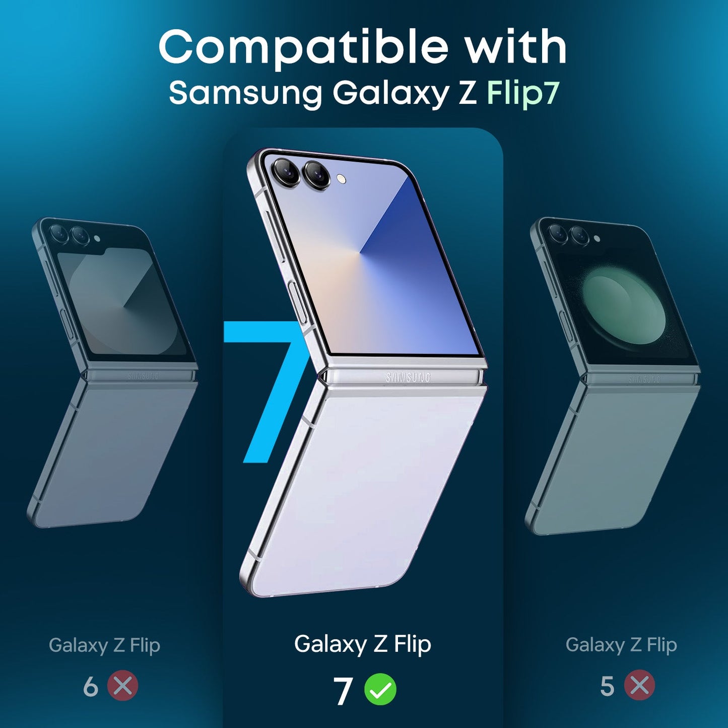 Tough On Samsung Galaxy Z Flip7 Tempered Glass Screen Protector