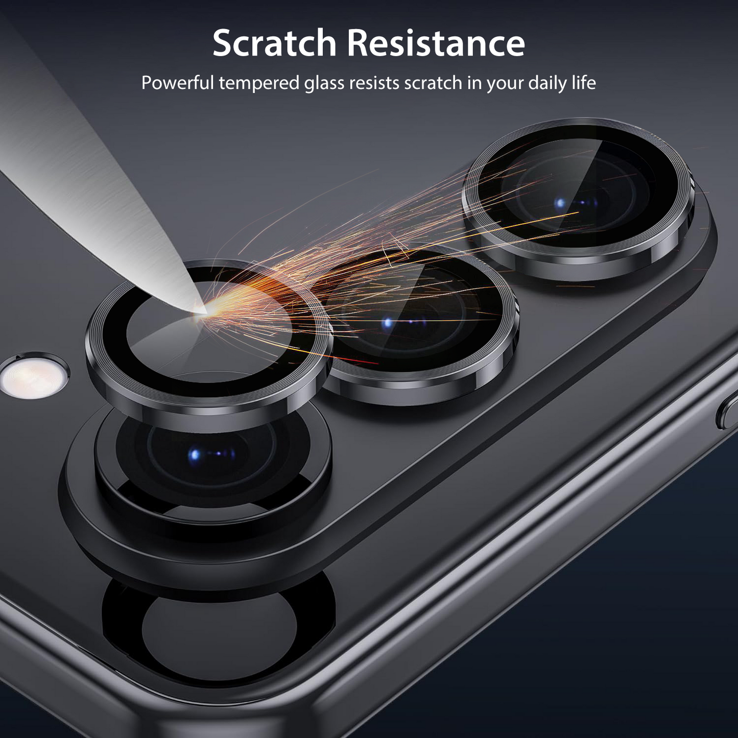 Tough On Samsung Galaxy Z Fold6 Camera lens Protector Tempered Glass Individual Ring