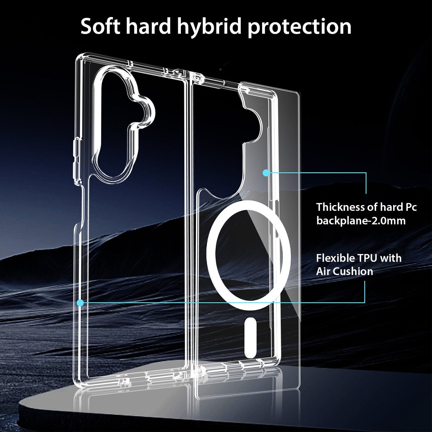 Tough On Samsung Galaxy Z Fold7 Case with MagSafe Clear Air