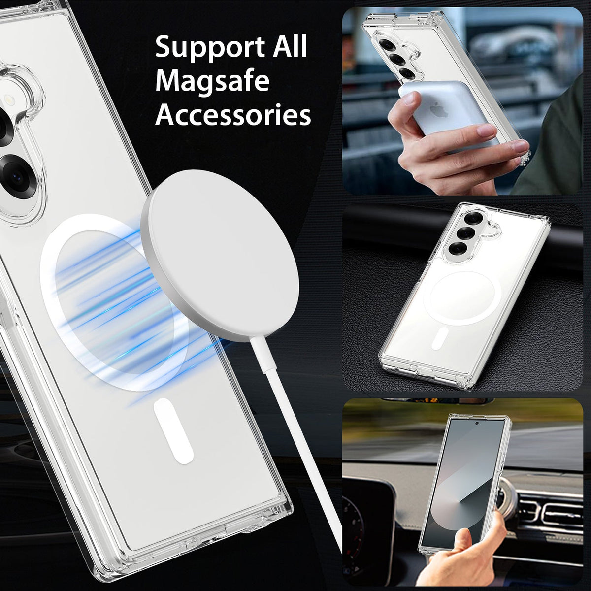 Tough On Samsung Galaxy Z Fold7 Case with MagSafe Clear Air