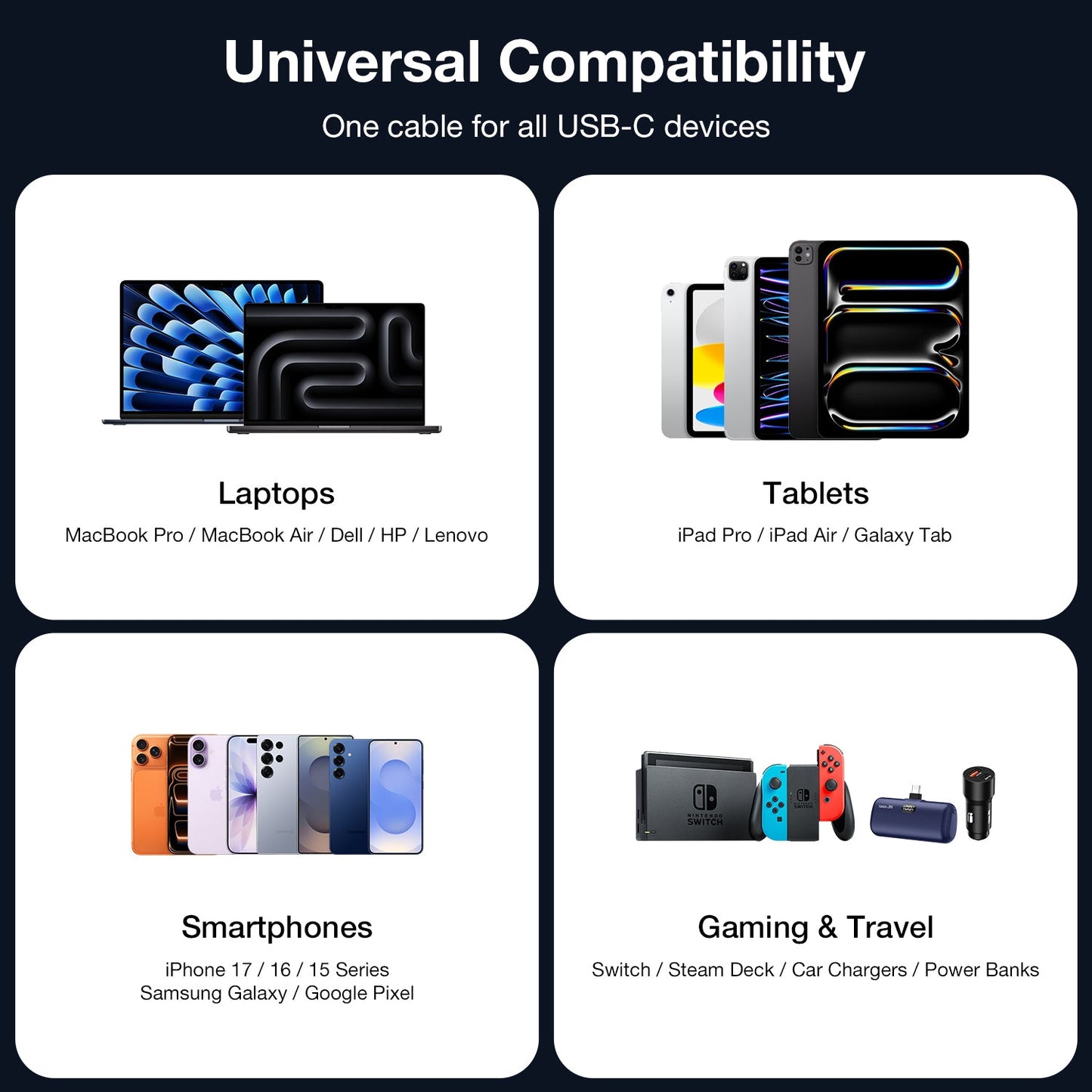 Tough On 240W USB-C Fast Charging Cable PD 3.1 Nylon Braided
