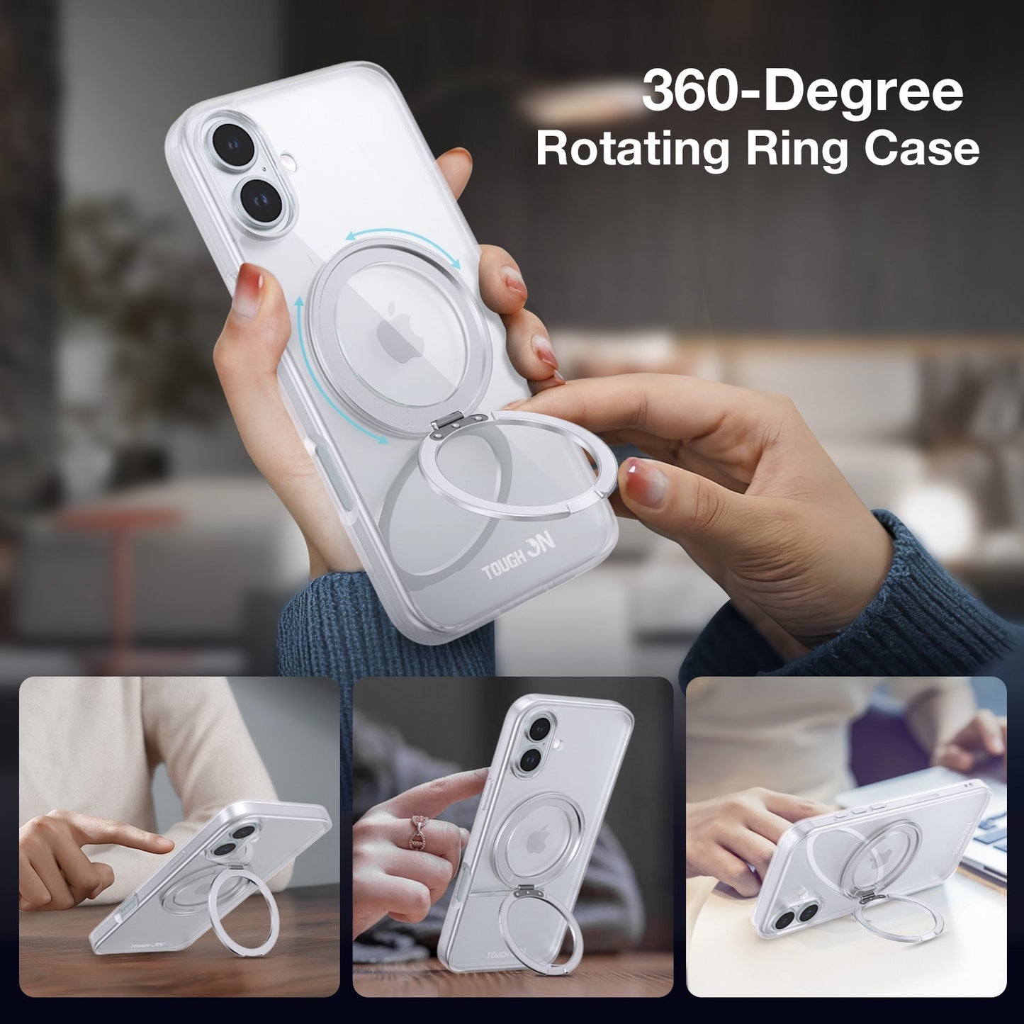 Tough On iPhone 16 Case 360° Rotate Stand With MagSafe