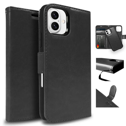 Tough On iPhone 16 Case Magnetic Detachable Leather