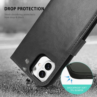 Tough On iPhone 16 Case Magnetic Detachable Leather