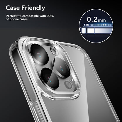 Tough On iPhone 16 Pro Max Rear Camera Protector Tempered Glass Black