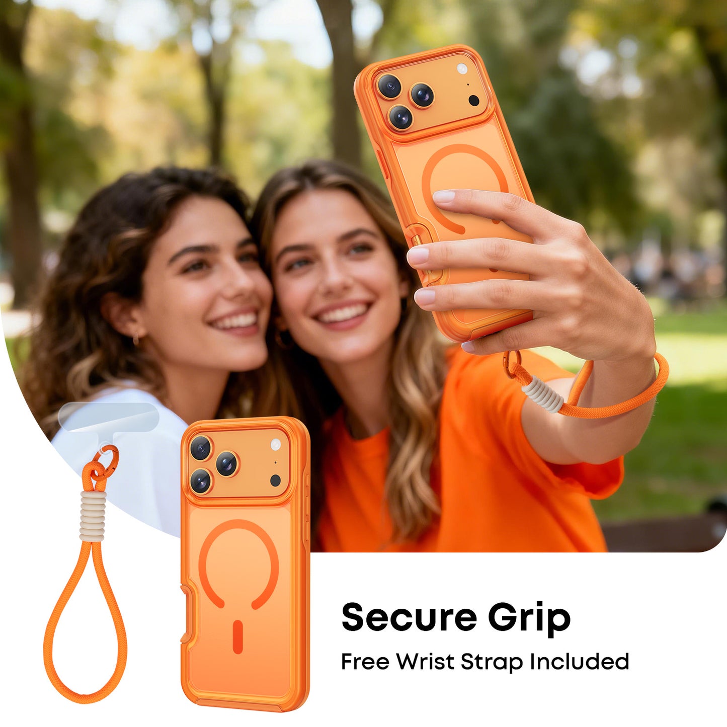 Tough On iPhone Case Armor Style with Wrist Strap