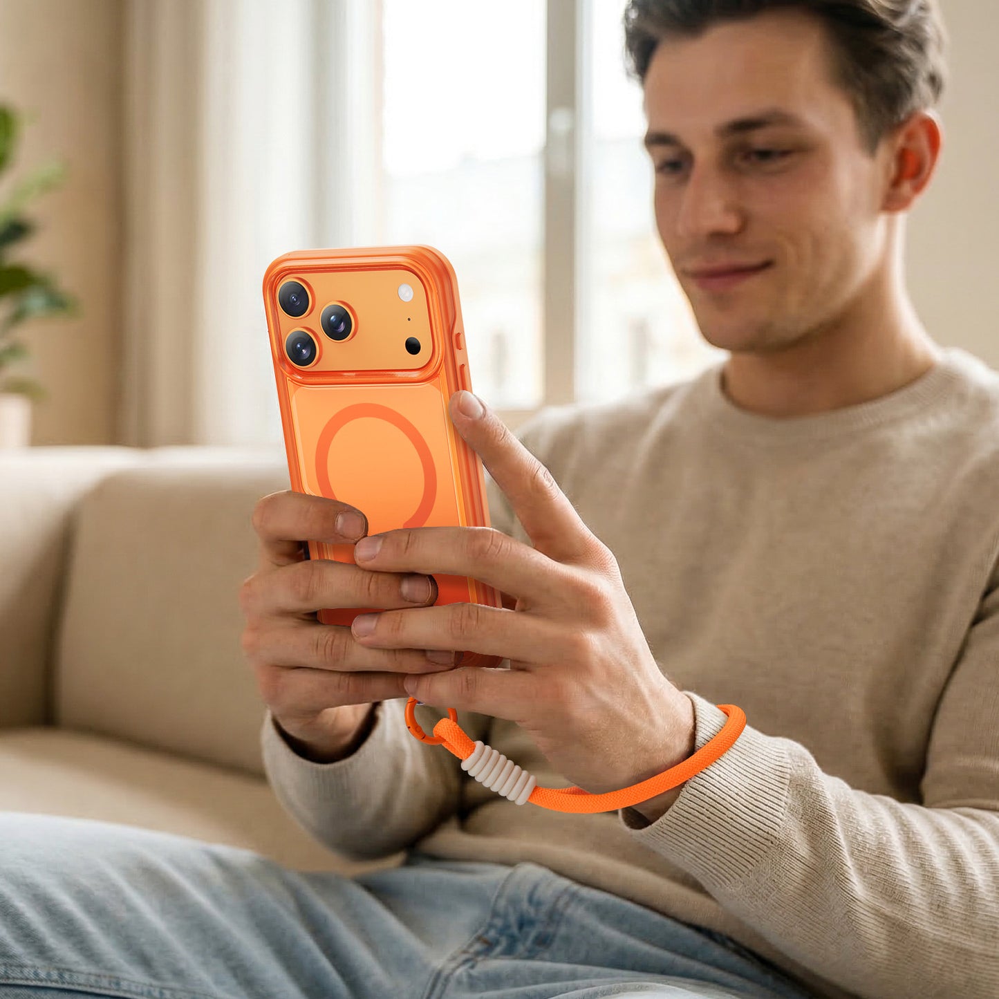 Tough On iPhone Case Armor Style with Wrist Strap
