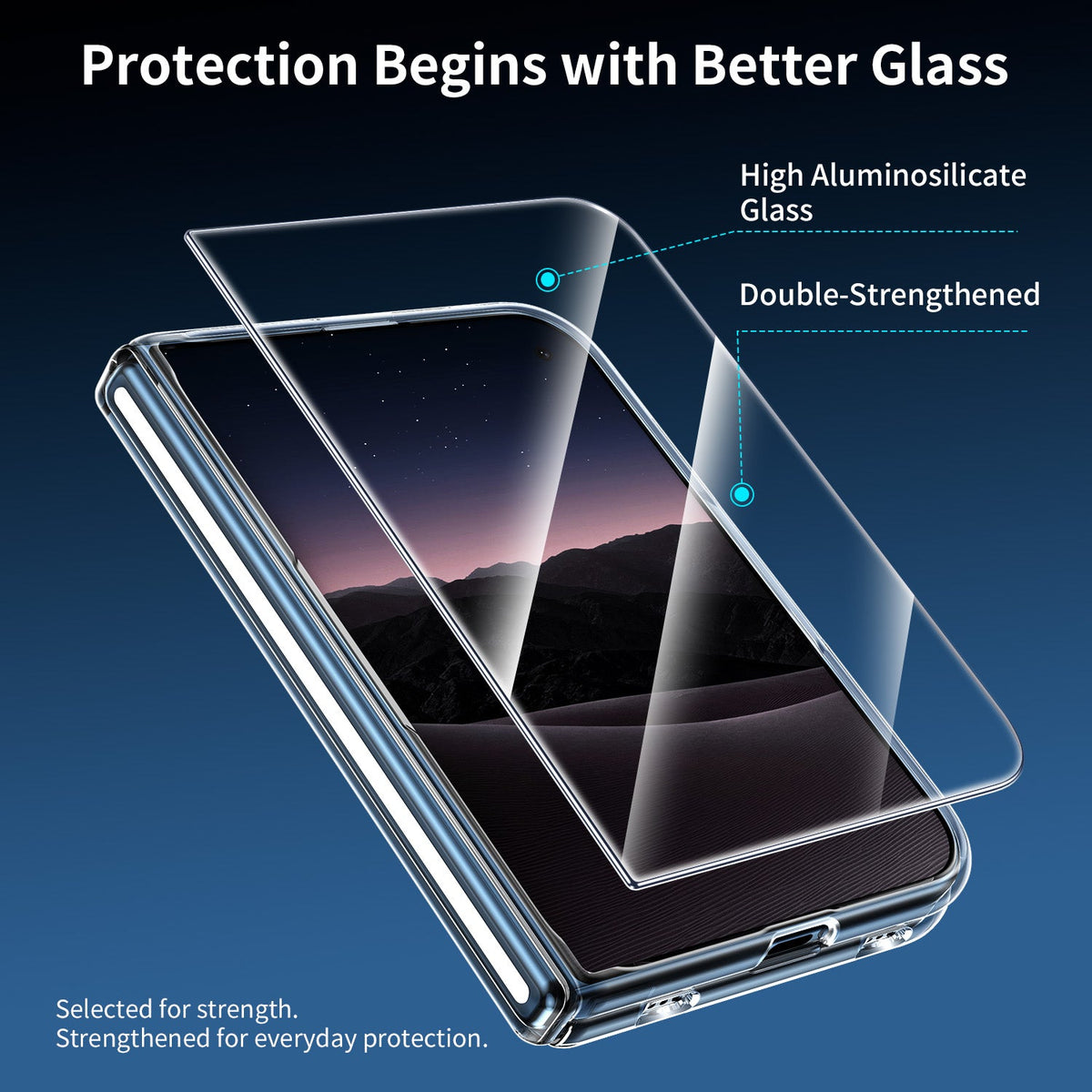 Tough On iPhone Duo Clear Magnetic Case with Ring Stand and Screen Protector