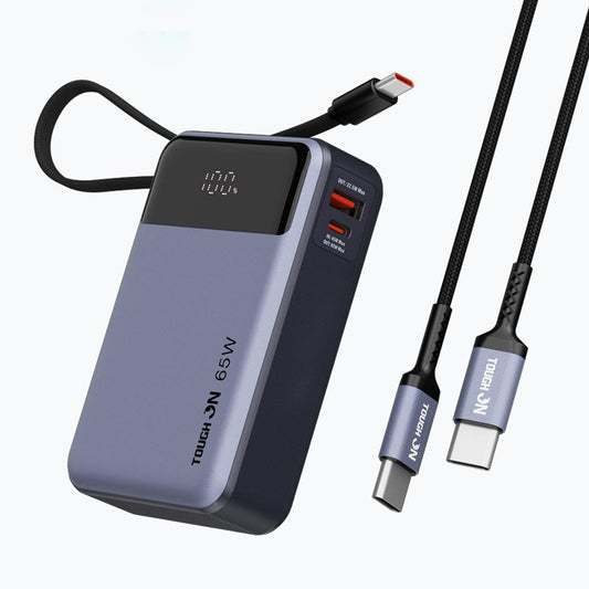 Tough On 65W 20000mAh Power Bank Built-in USB-C Cable