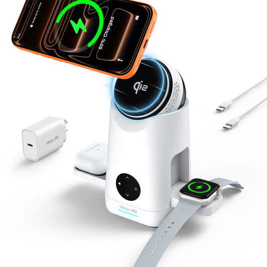 Tough On MagMax 3-in-1 Qi2 Wireless Charging Station