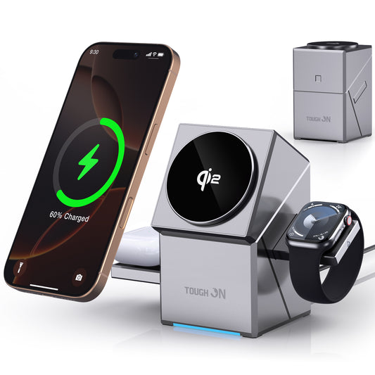 Tough On Qi2 3 in 1 Wireless Charger Compatible with MagSafe